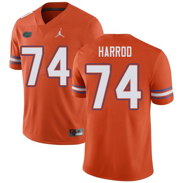 Jordan Brand Men #74 Will Harrod Florida Gators College Football Jerseys Orange